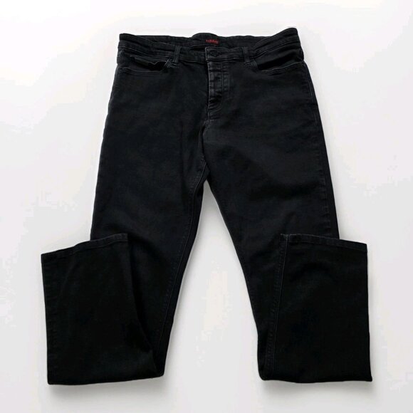 Zadig & Voltaire Jeans Mens 32x30 Black Denim Homme Strokes Noir Grunge Stretch - Picture 8 of 16